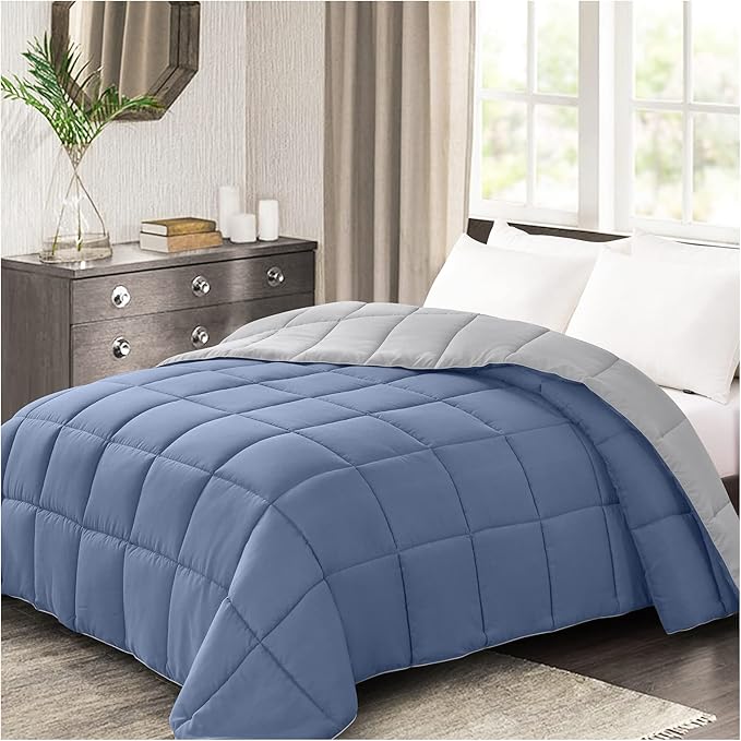 Lightweight Twin Comforter - Grey Down Alternative Comforters Twin Size Bed,