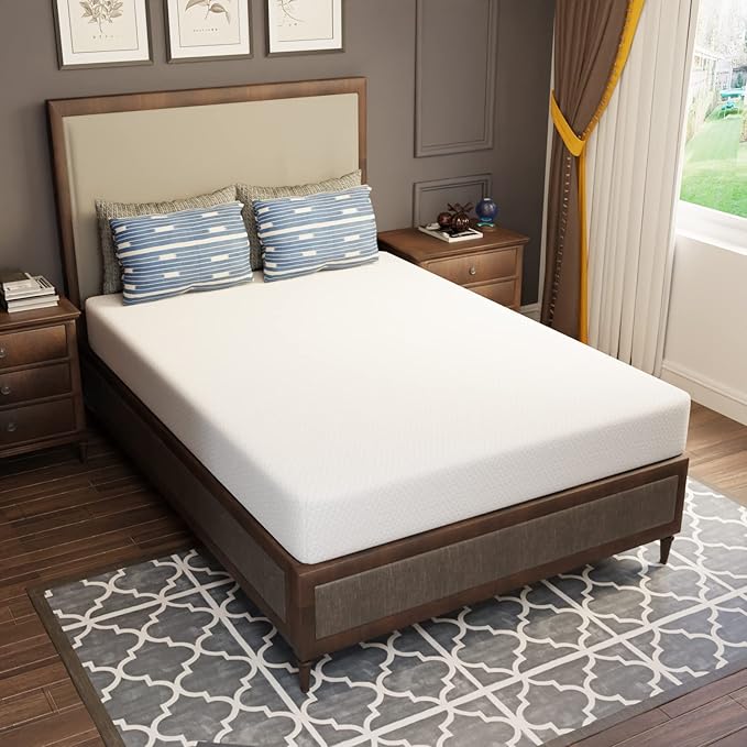 8 inch Twin Green Tea Memory Foam Mattress Cooling Gel Infused Mattress