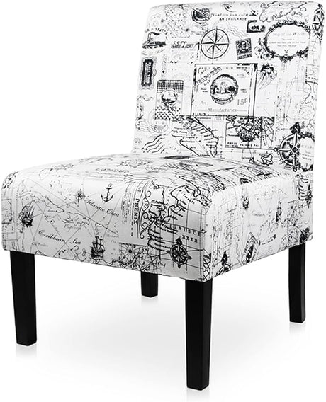 Modern Velvet Armless Accent Chair Decorative Slipper Chair Vanity Chair for Bedroom,