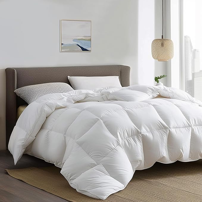 Fiber Comforter Queen Size-All Season Duvet Insert, Luxury Fluffy Bed Comforter