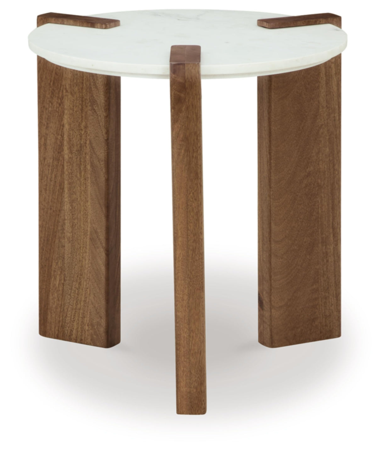 Isanti End Table, 23" W x 23" D x 23" H, White & Light Brown