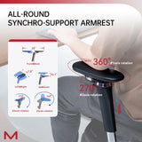 Ergonomic Office Chair with Footrest and Dynamic Lumbar Support