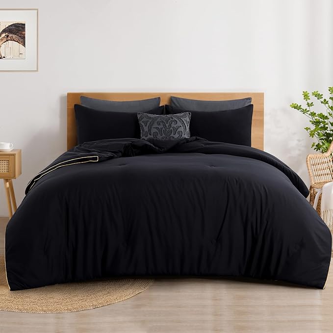 Fluffy Duvet Insert King - Lightweight Cooling Bedding Comforter King Size White