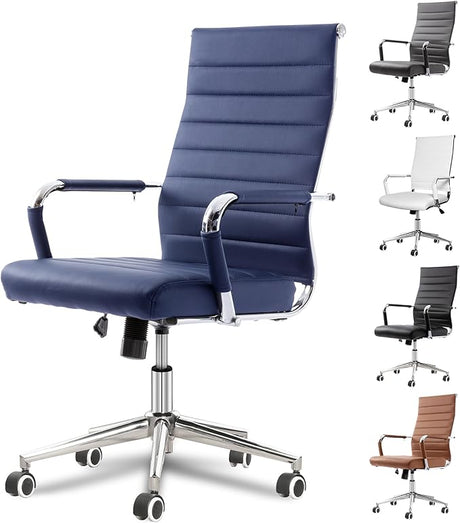 Office Desk Chair, Ergonomic Leather Modern Conference Room Chairs