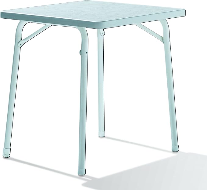 120/W Rectangular Steel Garden Table, White, 115 x 70 x 72 cm