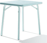 120/W Rectangular Steel Garden Table, White, 115 x 70 x 72 cm