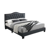 Twin Fabric Upholstered Bed, Charcoal