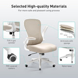 Office Chair Ergonomic Desk Chair, Office Desk Chairs with PU Silent Wheels, Breathable