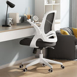 Office Chair, Desk Chair with Flip-Up Armrests and Saddle Cushion, Ergonomic Office