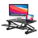 Electric Standing Desk Converter 35.4" x 23" Stand Up Desk Riser, Computer Workstations Motorized Desk Convertor