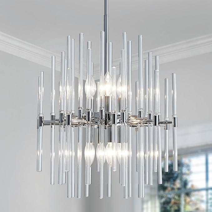 Mossi 4-Lights K9 Crystal Chandelier Modern Chandelier Light Fixture, Crystal Pendant