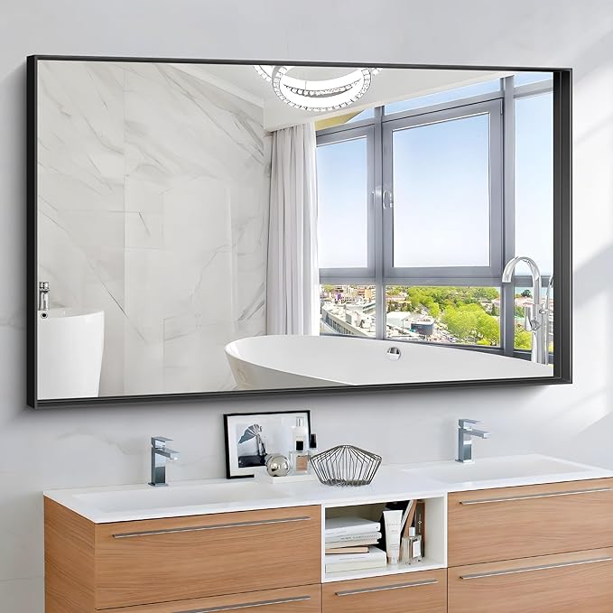 Black Bathroom Vanity Mirror, Black Wall Mirror
