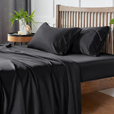 Cooling Sheets Queen Size, Rayon derived from Bamboo, Oeko-TEX Certified Luxuriously Soft & Cooling Silky Sheet Set