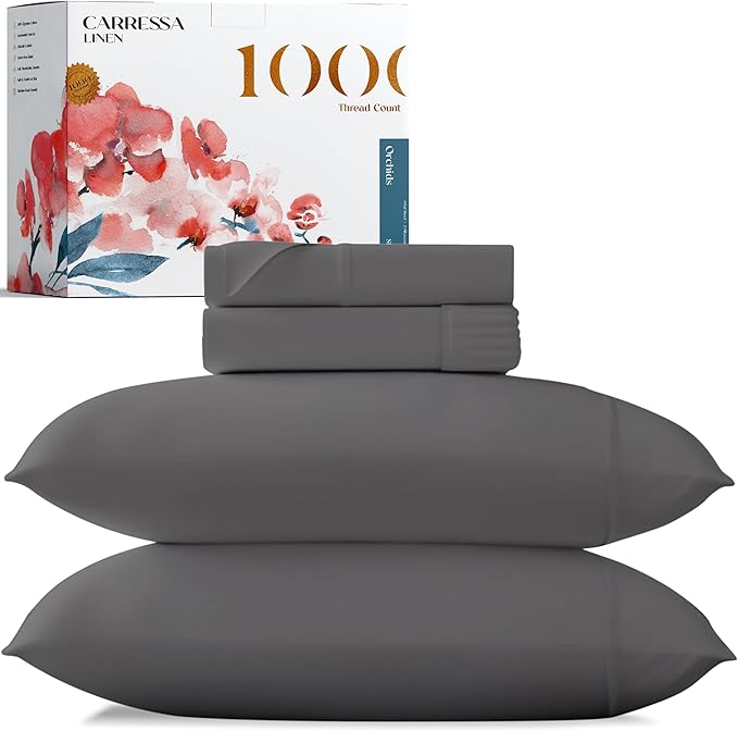 Luxury Egyptian Cotton Sheets Queen Size - 1000 Thread Count 4 Piece Queen Sheets,