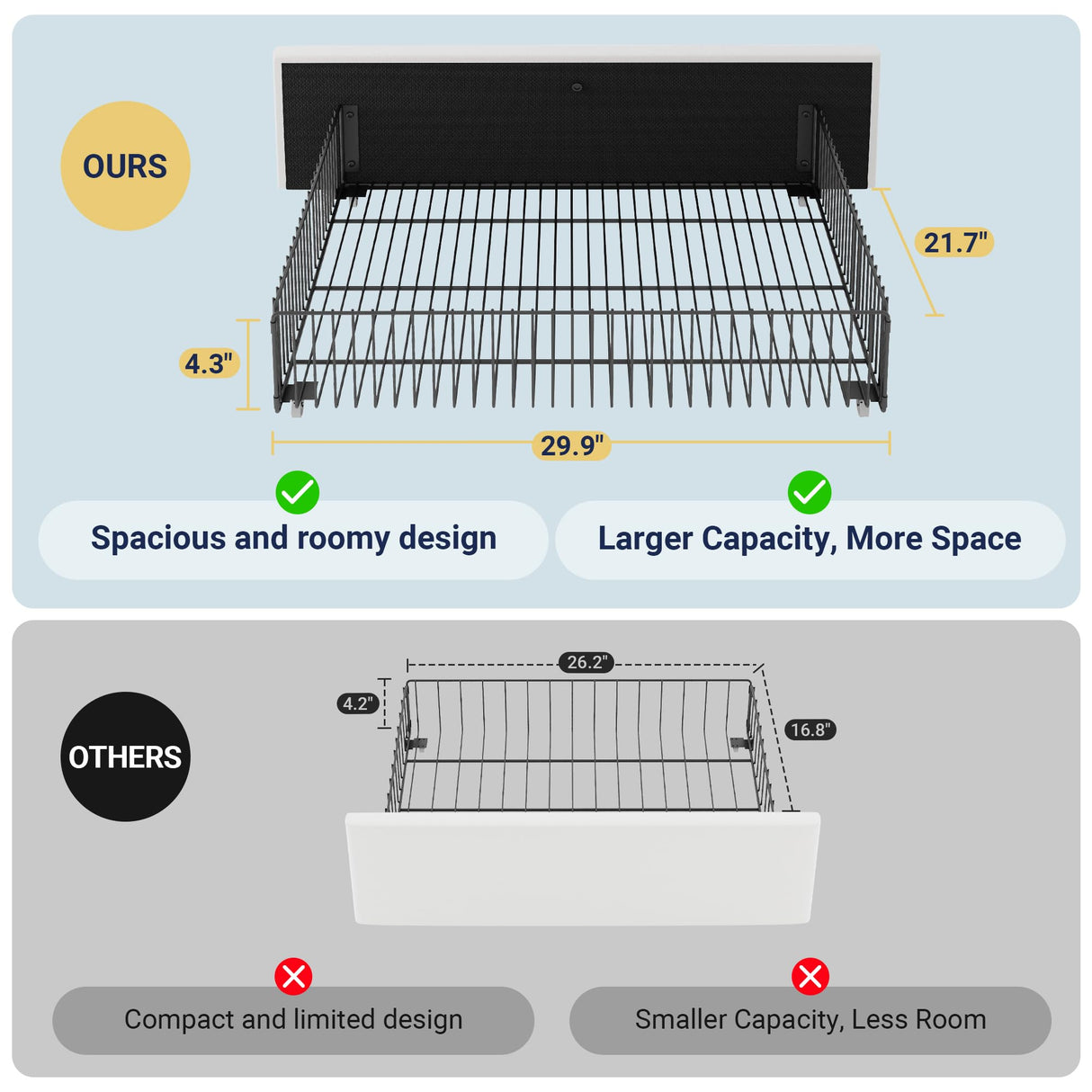 Full Size Platform Bed with 4 Storage Drawers