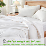 Bamboo Viscose Cooling Comforter Queen Size,Luxurious Lightweight Blanket for Summer