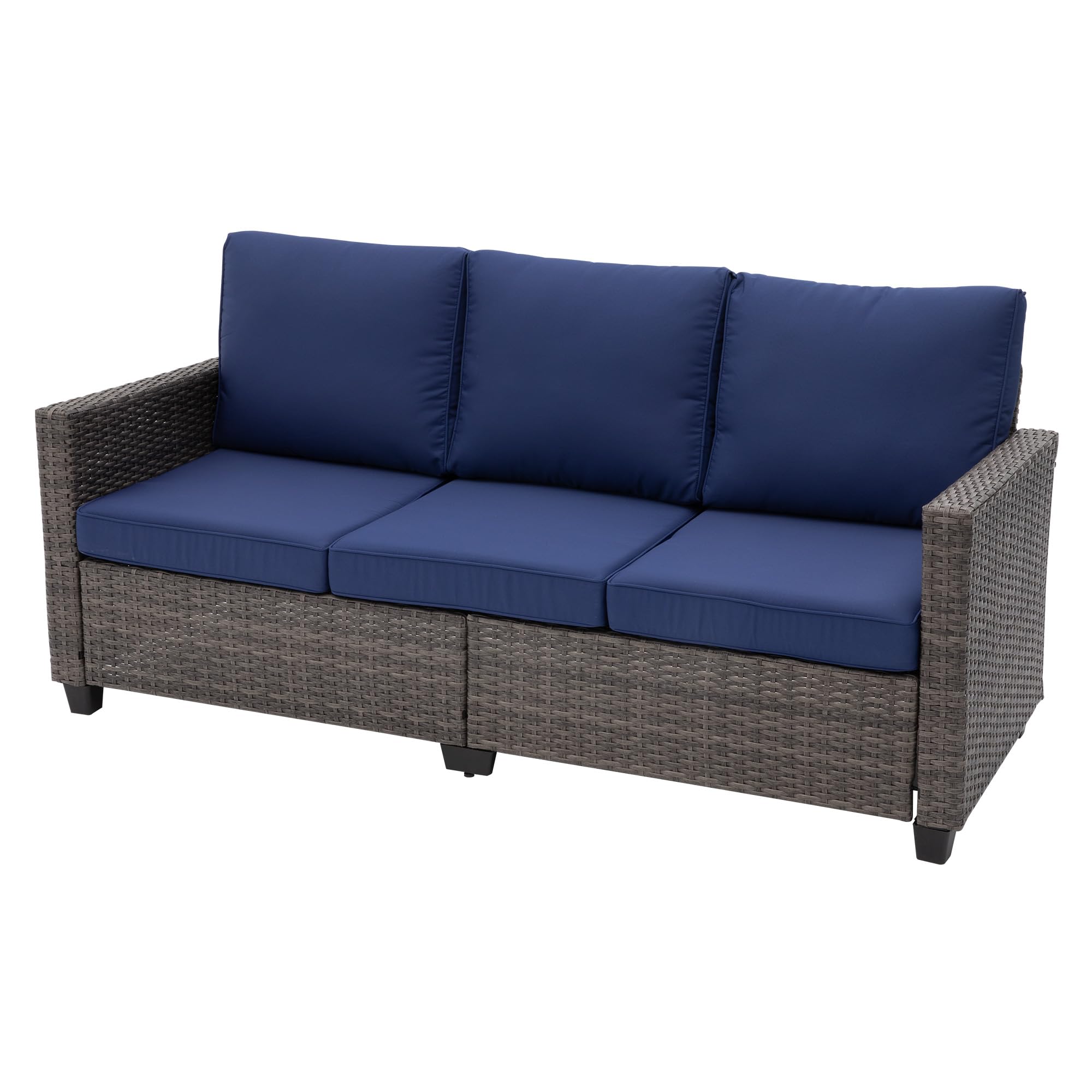 Patio Couch Sofa,3-Seat Outdoor