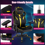 360° Swivel Gaming Chair with 2D Armrest & Rocking Function