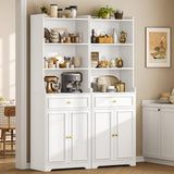 73.2'' Tall Bathroom Storage Cabinets with Doors and Drawer & Shelves