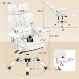 Big and Tall Executive Office Chair with Footrest - 400 LBS Capacity