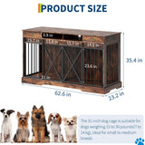 63" Extra Large Double Dog Crate with Removable Divider