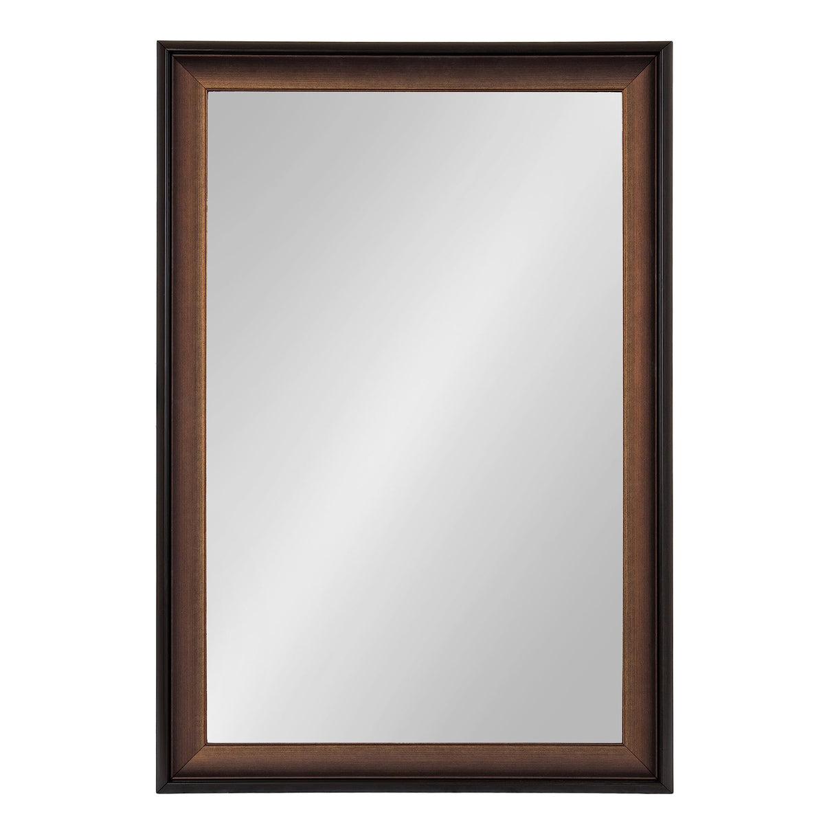 Gotley Transitional Rectangle Scooped Wall Mirror with Unique Ombre Finish