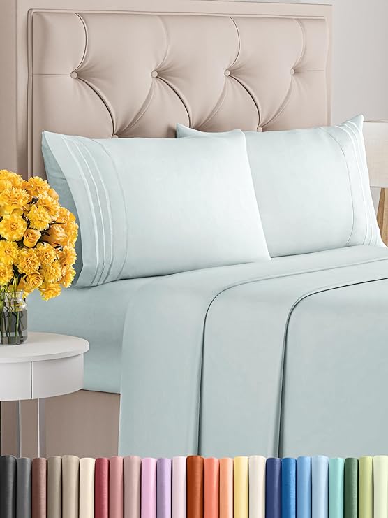 Queen Size Sheet Set - Breathable & Cooling Sheets