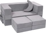 Modular Kids Sofa,Toddler Couch Foam Armchair for Kids, Children Convertible Plush Sofa Play Set