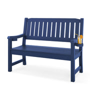 Outdoor Bench, 2-Person HDPS Garden Bench, Outdoor Benches Weatherproof