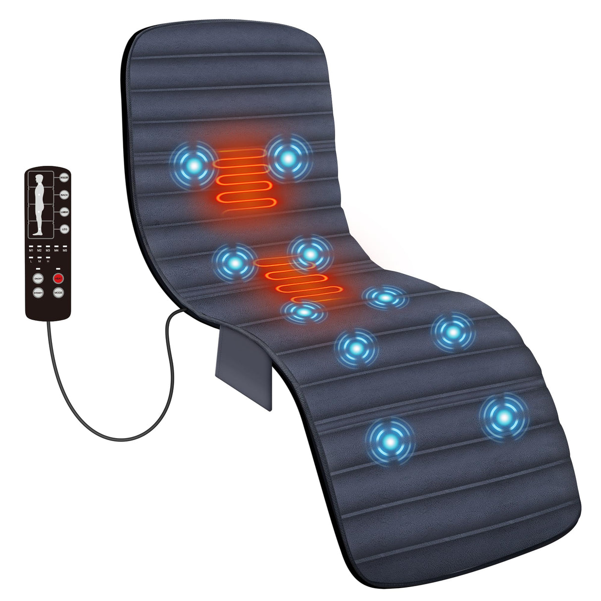 Full Body Massage Mat Pad with Heat, Chair Pad with 10 Vibration Motors