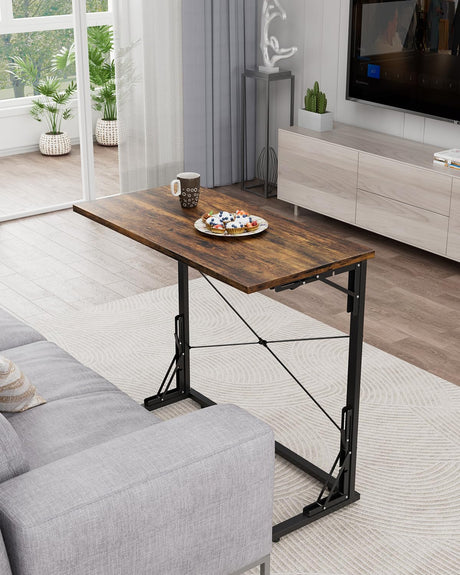 31.5" Folding Desk, Foldable TV Tray Table for Eating on Couch, Extra Large TV Dinner