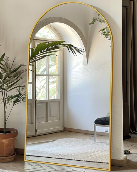 Full Length Mirror, 44"x76" Floor Mirror Freestanding, Oversized Full Body Mirror Floor