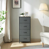 Tall Dresser for Bedroom, 4 Drawer Storage Organizer Chest of Drawers with Removable