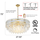 Gold Chandelier Crystal Modern Chandeliers Lighting Pendant Lights Fixtures