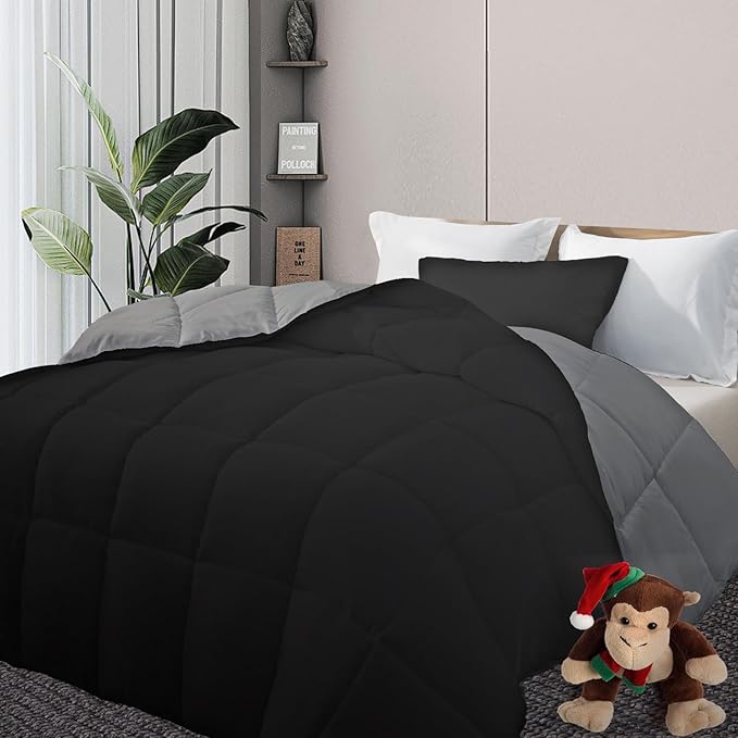 Comforters Oversize King Size, White All Season Duvet, Lightweight Quilt