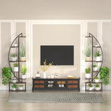 Plant Stand Shelf Indoor with 6 Grow Light, 7 Tier 65" Tall 2 Pack Half Moon Large Lighted Plant