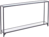 Bergen 56 inches Long Narrow Metal Console Table, Open Concept Living Space
