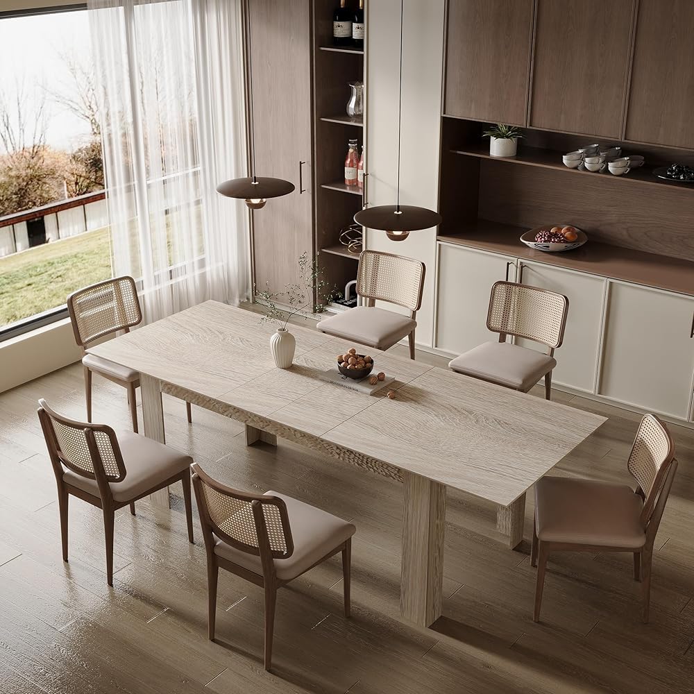 Extendable Dining Table 55-86 Inches Oak