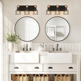 3-Light Farmhouse Vanity Light for Bathroom, Wood Bathroom Light Fixtures Over Mirror