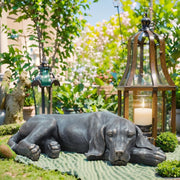 Garden Statue Outdoor Decorations Dog-Figurine - Sleeping Dog Sculptures Resin Sculpture