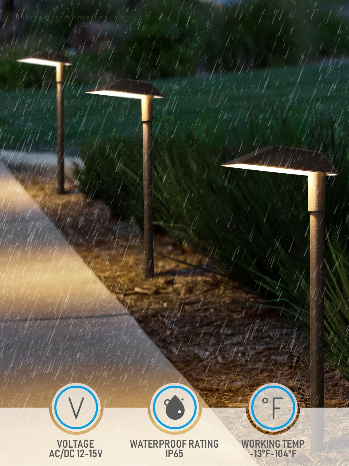 LED Low Voltage Landscape Lights, Super Bright 400LM Pathway Lights, Aluminum