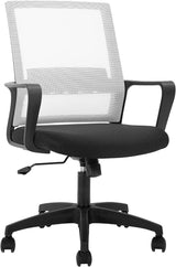 Office Chair Ergonomic Desk Chair Mid-Back Mesh Computer Chair Lumbar Support Comfortable Executive Adjustable Rolling Swivel