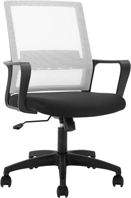 Office Chair Ergonomic Desk Chair Mid-Back Mesh Computer Chair Lumbar Support Comfortable Executive Adjustable Rolling Swivel