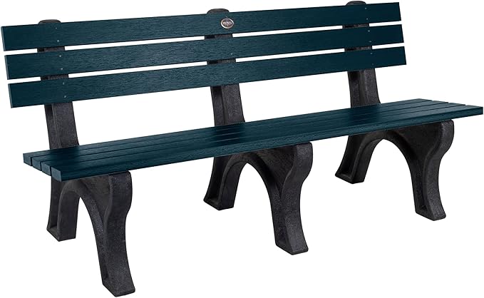 Sequoia Professional Aurora Park Bench, 6 ft, Nantucket Blue