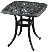 Outdoor 21" Cast Aluminum Square Side Table End Table for Patio, Backyard, Pool