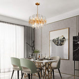 Modern Chandeliers,Crystal Chandelier,8 Light Round Pendant Light Width 19 inches