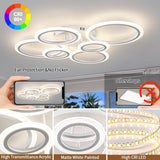 60W Modern LED Ceiling Light Fixture, Dimmable LED Chandelier Flush Mount Ceiling