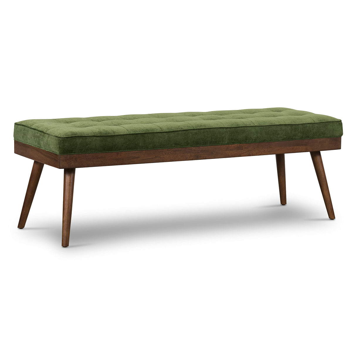 Luca Bench, Distressed Green Velvet