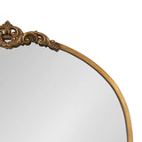 Myrcelle Traditional Arched Mirror, 25 x 33, Gold, Decorative Large Arch Mirror with Ornate Garland Detailing Along The Crown and Edges of The Frame