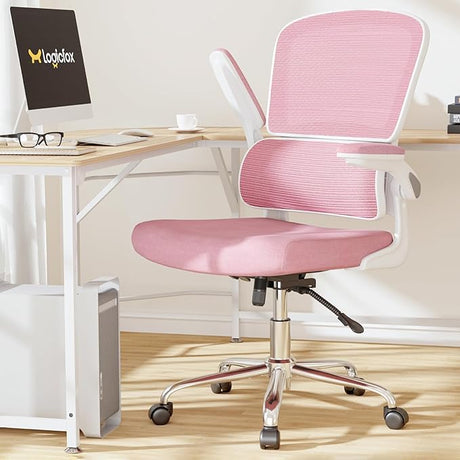 Ergonomic Office Chair, Comfortable Office Chair with Flip-up Arms, Adaptive Lumbar Support